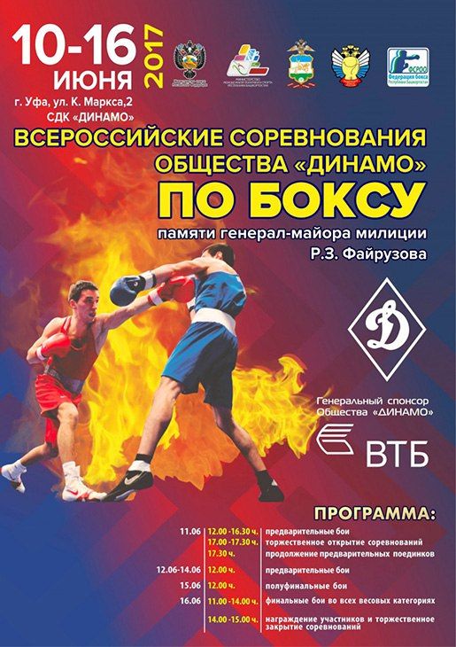 В спортивном комплексе «Динамо» пройдут Всероссийские соревнования по боксу