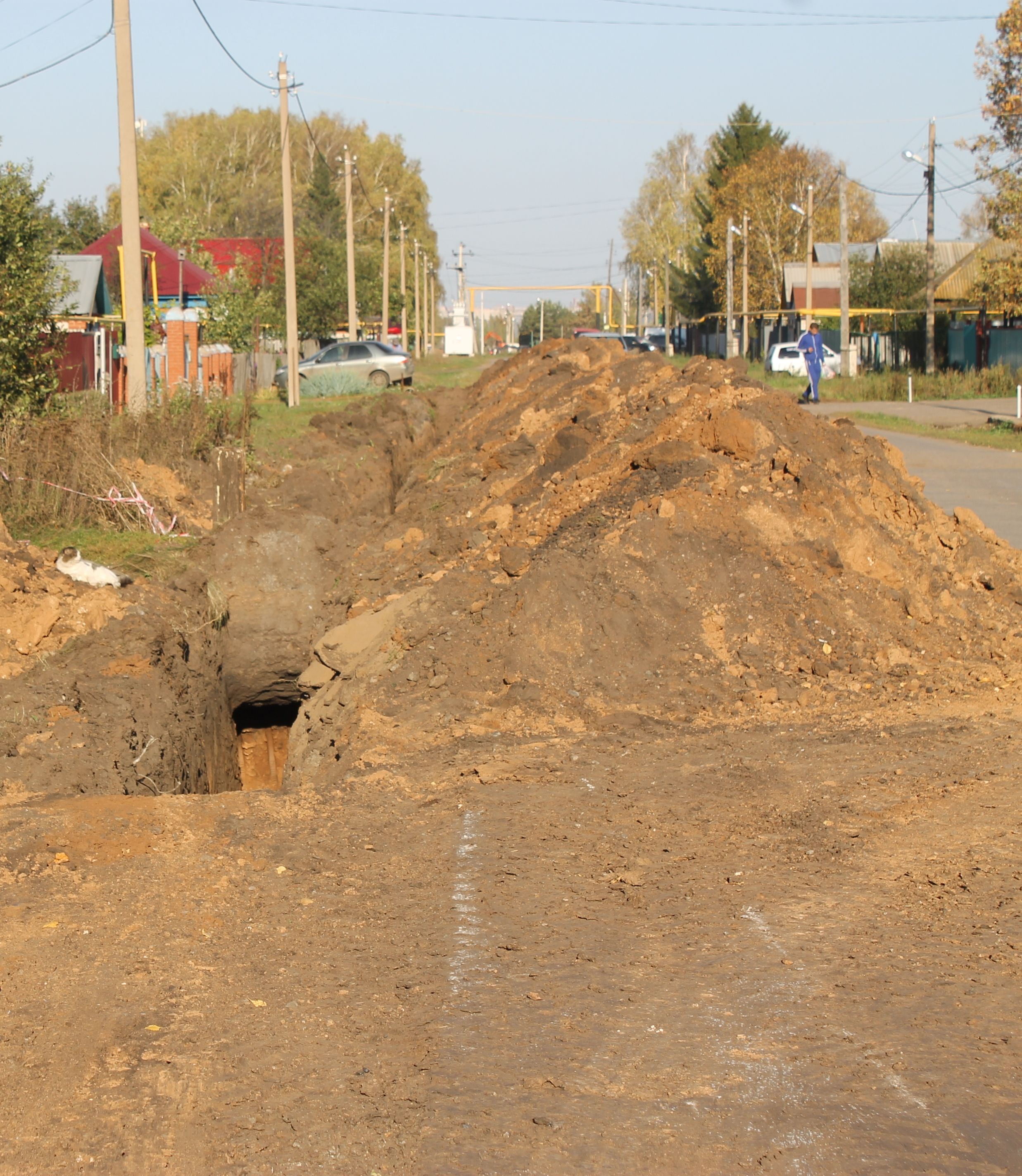 К  демским  улицам  Тихая, Дружная  и Александровка  прокладывают водопровод