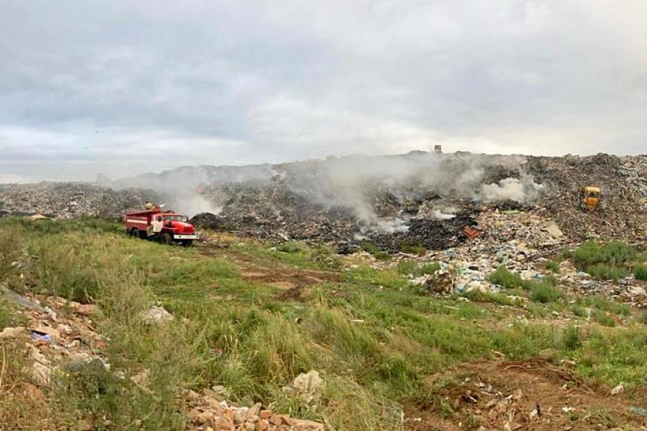 В поджоге на полигоне твёрдых коммунальных отходов подозреваются неустановленные лица