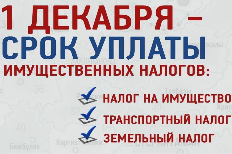 Срок для своевременной оплаты физическими лицами имущественных налогов, указанных в налоговых уведомлениях за 2020 год, истекает 1 декабря