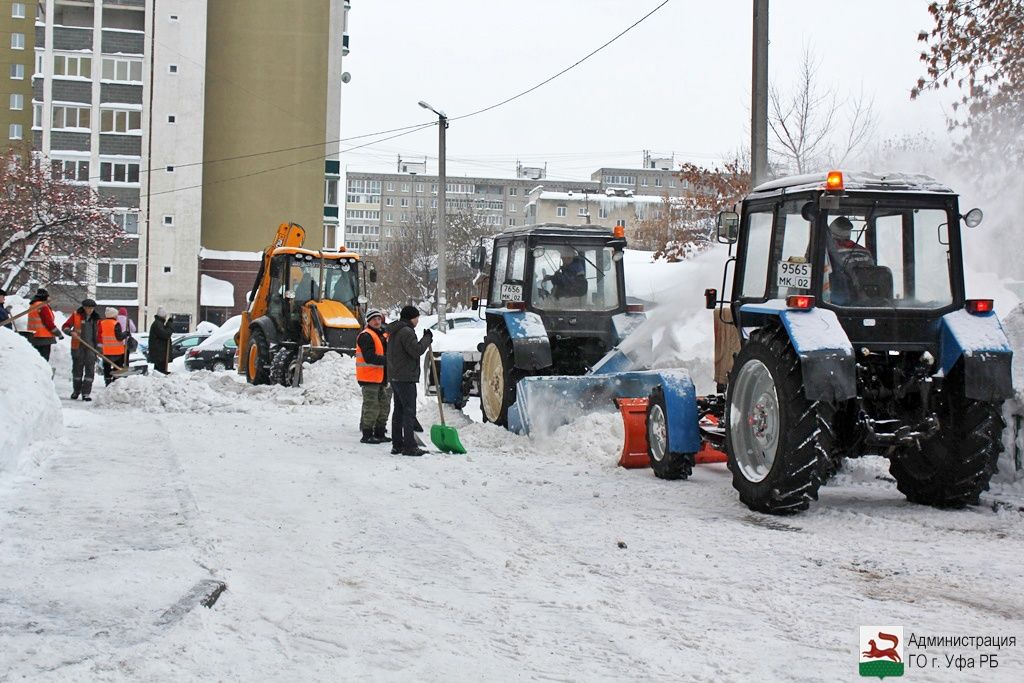 График уборки снега в уфимских дворах на 4 февраля